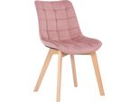 Sedia Da Pranzo In Velluto - Sedia In Velluto - Cura Della Seduta - Amichevole E Confortevole. Colore: Rosa