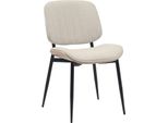 Elegante Sedia Da Pranzo - Sedia Da Cucina - Seduta Confortevole E Durevole. Colore: Naturale/Crema | Materiale: Polvere