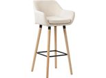 Elegante Sgabello Da Bar - Sedia Da Salotto - Comoda Posizione Di Seduta, Cuscino Lavabile - Struttura In Legno Di Faggio
