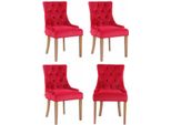 Set Di 4 Sedie Da Pranzo In Velluto - Sedie Da Cucina - Comfort Di Seduta