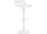 Elegante Sgabello Da Bar - Sgabello Da Bar Regolabile - Girevole A 360° Per Un Comfort Ottimale | Colore: Bianco