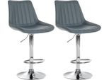 Set Di 2 Sgabelli Da Bar - Sgabello In Legno, Comfort Regolabile, Rivestimento In Pelle Finta