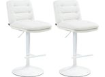 Set Di 2 Sgabelli Da Bar Moderni - Sgabelli In Pelle Finta - Massimo Comfort Di Seduta