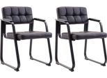 Set Di 2 Comode Sedie Per Visitatori - Sedie Per Riunioni - Lussuosa Posizione Di Seduta | Colore: Nero