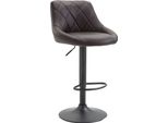 Elegante Sgabello Da Bar - Sgabello - Rivestimento In Pelle Finta, Girevole A 360°, Regolabile In Altezza | Colore: Marrone | Colore Base: Nero