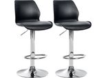 Set Di 2 Sgabelli Da Bar Moderni - Sgabello Da Bar - Regolabile In Altezza E Girevole A 360°
