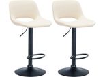 Set Di 2 Sgabelli Da Bar Moderni - Sgabelli In Pelle Finta - Regolabili In Altezza E Girevoli A 360°