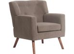 Poltrona In Velluto A Coste - Poltrona Lounge - Extra Comfort Ed Eleganza, Max. 150 Kg Di Responsabilità Fiscale