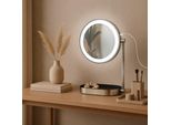 Specchio Per Il Trucco - Specchio Cosmetico - Ruotabile A 360° Con Ingrandimento 10X E Illuminazione Led