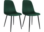 Set Di 2 Sedie Da Pranzo In Velluto - Sedie Da Cucina - Elevato Comfort Di Seduta - Robusta Struttura In Metallo