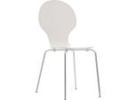 Sedia Per Visitatori Impilabile - Sedia Ergonomica - Sedia In Legno - Comfort E Stabilità. Colore: Bianco
