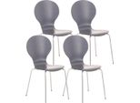 Set Di Quattro Sedie Impilabili - Sedie Per Visitatori - Design Ergonomico E Salvaspazio