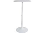 Tavolo Da Bar Rotondo 60 Cm - Tavolo Da Bar - Design Elegante E Robusto | Colore: Bianco/Bianco
