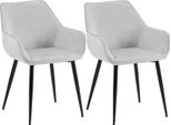 Set Di 2 Sedie Da Pranzo - Sedie In Velluto - Elevato Comfort Di Seduta - Look Moderno