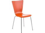 Sedia Per Visitatori Impilabile - Sedia Per Riunioni - Ottimo Comfort Di Seduta E Design Elegante | Colore: Arancione