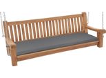 Panca Per Altalena In Teak - Altalena Da Giardino - Con Cuscino Resistente Alle Intemperie, Ottimo Comfort Di Seduta