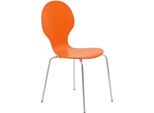 Sedia Per Visitatori Impilabile - Sedia Ergonomica - Sedia In Legno - Comfort E Stabilità. Colore: Arancione