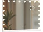 Specchio Da Parete Illuminato - Specchio Per Il Trucco - Led Dimmerabili E Connessione Usb | Colore: Bianco | Contenuto: Con Bluetooth