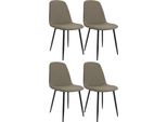 Set Di Quattro Sedie Per Sala Da Pranzo - Sedie Da Cucina - Elevato Comfort Di Seduta, Design Senza Tempo, Gambe Robuste In Metallo