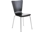 Sedia Per Visitatori Impilabile - Sedia Per Riunioni - Ottimo Comfort Di Seduta E Design Elegante | Colore: Nero