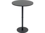 Tavolo Da Bar Rotondo - Tavolo Da Bistrot - Robusta Struttura In Metallo | Colore: Nero/Nero | Dimensioni: 75 Cm