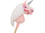 Hobbyhorse Su Un Bastone - Unicorno - Tessuto Minky Resistente, Ipoallergenico, Regalo Ideale