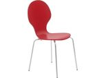 Sedia Per Visitatori Impilabile - Sedia Ergonomica - Sedia In Legno - Comfort E Stabilità. Colore: Rosso