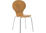 Sedia Per Visitatori Impilabile - Sedia Ergonomica - Sedia In Legno - Comfort E Stabilità. Colore: Rovere