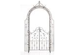 Arco Da Giardino Con Cancello - Arco Di Rose - Struttura In Ferro, Resistente E Stabile