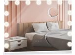 Specchio Per Il Trucco - Specchio Per Il Trucco - Ingrandimento 10X E Illuminazione A Led | Colore: Bianco