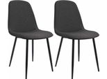 Set Di 2 Sedie Da Pranzo - Sedie Da Cucina - Elevato Comfort Di Seduta, Tessuto Resistente, Robusta Struttura In Metallo