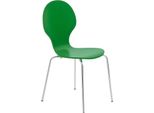 Sedia Per Visitatori Impilabile - Sedia Ergonomica - Sedia In Legno - Comfort E Stabilità. Colore: Verde