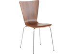 Sedia Per Visitatori Impilabile - Sedia Per Riunioni - Comfort Di Seduta Ottimale E Design Elegante | Colore: Noce