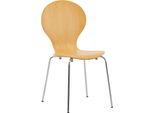 Sedia Per Visitatori Impilabile - Sedia Ergonomica - Sedia In Legno - Comfort E Stabilità. Colore: Naturale