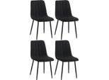 Set Di 4 Sedie Da Pranzo - Sedie Da Cucina, Comfort Di Seduta Duraturo, Rivestimento In Velluto