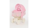 Culla Amelie In Vimini - Lettino Con Baldacchino Regolabile - Design Ecologico E Sicuro