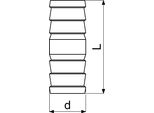 Js Schlauchverbinder, Massiv 5/8",Messing"