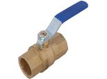 Js Kugelhahn, Schwer, Dn15, 1/2" Bl 58Mm,St-Gr.Blau,Ms-Blank,Dvgw"