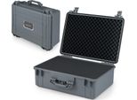 Costway Custodia Rigida Per Fotocamera Da 22", Unisversale Personalizzabile, Custodia Impermeabile Per Fotocamera Con Schiuma Per Elettronica, Droni, Fotocamere Grigio"