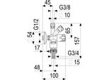 Js Valvola Angolare Combinata, Non Autosigillante Rb, Sv, Maniglia Di Design, 1/2", Pol.Verchr"