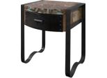 MASSIVMOEBEL24 | Comodino In Legno Di Legno Riciclato 50X40X60 Multicolore Laccato Industrial #11