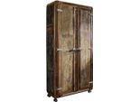 MASSIVMOEBEL24 | Freezy #38 Armadio In Legno Riciclato - Laccato / Multicolore 90X38X175