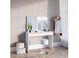 Vicco Tavolo Da Toeletta Emma, 120 Cm Con Illuminazione Led E Sgabello, Bianco
