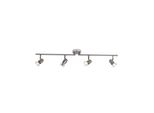 Brilliant Lampe Wesley Led Spotrohr 4Flg Eisen/Chrom 4X LED-PAR51, GU10, 5W Led-Reflektorlampen Inklusive, (380Lm, 3000K) Arme Drehbar / KöPfe Schwenkbar