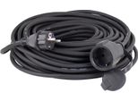 As Schwabe Cavo Di Prolunga In Gomma 10 Metri, H05RR-F 3G1.5, IP44, Nero, 230 V/16 A, Spina Di Sicurezza Con Cappuccio Di Protezione