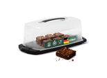 Novaliv 2X Kuchen-Transportbox (Rechteckig 39 X 17 X 14 Cm), Aufbewahrungsbox Mit Deckel FüR Kuchen & Torten, Tortentransportbox Tortenglocke TortenbehäLter, ZubehöR Box Dessert Haube Aufbewahrung