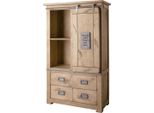 MASSIVMOEBEL24 | Railway #313 Credenza In Legno Di Mango - Laccato / Whitewash 90X45X150