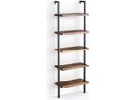 Vicco Libreria Ava, 60 X 183 Cm, Rovere Rustico/Nero