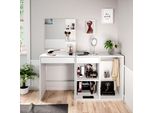 Vicco Tavolo Da Toeletta Isabelle, 140 Cm Con Armadio, Bianco