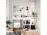 Vicco Tavolo Da Toeletta Isabelle, 140 Cm Con Sgabello, Bianco